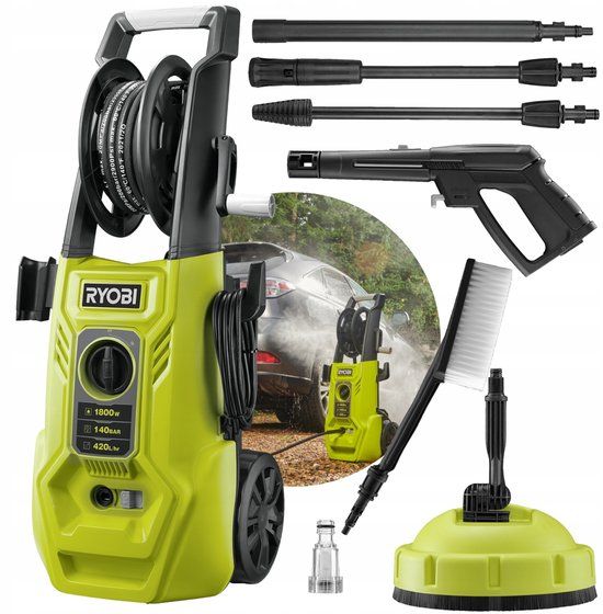 Ryobi Hogedrukreiniger - RY140PWA - 140 BAR - 1800W - 6 meter slang