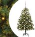 vidaXL Sapin de Noël artificiel articulé avec pommes de pin vert 120 cm