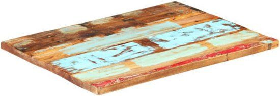 vidaXL Tafelblad Rechthoekig 60x90 cm Massief Gerecycled Hout