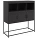 vidaXL Dressoir - Staal - Zwart - 100,5x39x107 cm