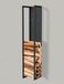 DanDiBo Étagère murale en métal pour bois, noir, 120 cm
