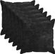 vidaXL - Taie d'oreiller - 6 pièces - BOIS - Anthracite - 60 x 60 cm - Tissu chenille