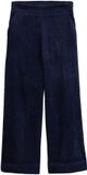 Next Dames Broek met brede pijpen en zachte tailleband, met modal - Blauw