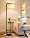 Lampe sur pied avec abat-jour rond et pied en forme de U