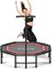 DH FitLife Trampoline de fitness pliable Ø121 cm – Trampoline d'intérieur sans installation – Avec 3 poignées réglables – Robuste et silencieux, jusqu'à 150 kg, Pour Enfants & Adultes