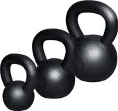 Gorilla Sports Kettlebell set van 3 - 4, 8 & 12 kg - Gietijzer - Zwart