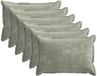 vidaXL Kussensloop 6 pièces bois vert 30 x 50 cm tissu chenille