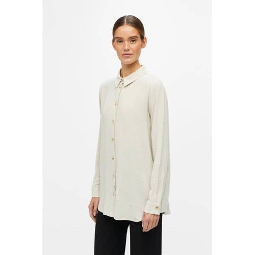 OBJECT OBJSANNE Linen Blouse - Ecru