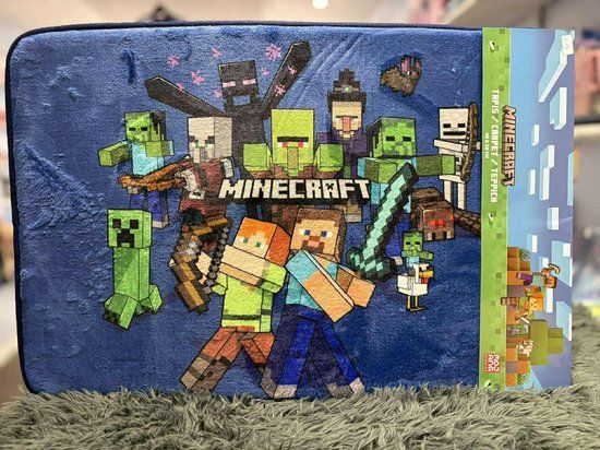 Minecraft Vloerkleed / Mat Foam Blauw Polyester 40 x 60 cm