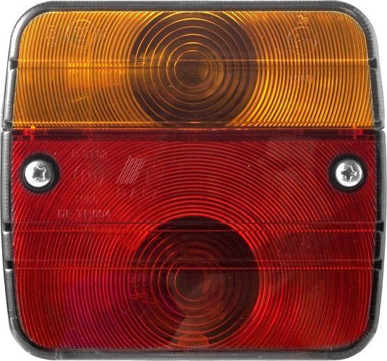 Carpoint 12V Achterlicht 4 Functies - Rood/Oranje/Zwart
