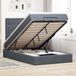 Maison Exclusive - Cadre de lit ottoman avec matelas, gris foncé, 120x200 cm, velours