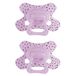 Difrax Fopspeen Natural - 6 tot 12 Maanden - Paars - 2 Stuks