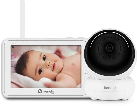 Lionelo Babyline 8.3 Babyfoon - 5" Scherm - 360° Camera - Wit