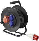 Sygonix SY-5806894 Kabelhaspel 25 m Zwart CEE-stekker 16 A 5-polig