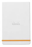 RHODIA 194345C - Hardcover Webnotepad Notitieboek Wit - 9 x 14 cm - Gelijnd - 192 Afscheurbare Pagina's - Clairefontaine Ivoor Papier 90 g/m² - Leeslint, Elastieksluiting - Omslag in Imitatieleer