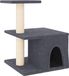 vidaXL Arbre à chat avec poteaux à gratter en sisal 48 cm gris foncé