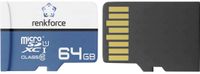Renkforce RF-mSDXC-64GB microSDXC-kaart 64 GB Class 10, UHS-Class 1, UHS-I Incl. SD-adapter