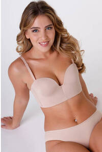 Wonderbra voorgevormde longline push-up bh Ultimate Backless Bra lichtbeige