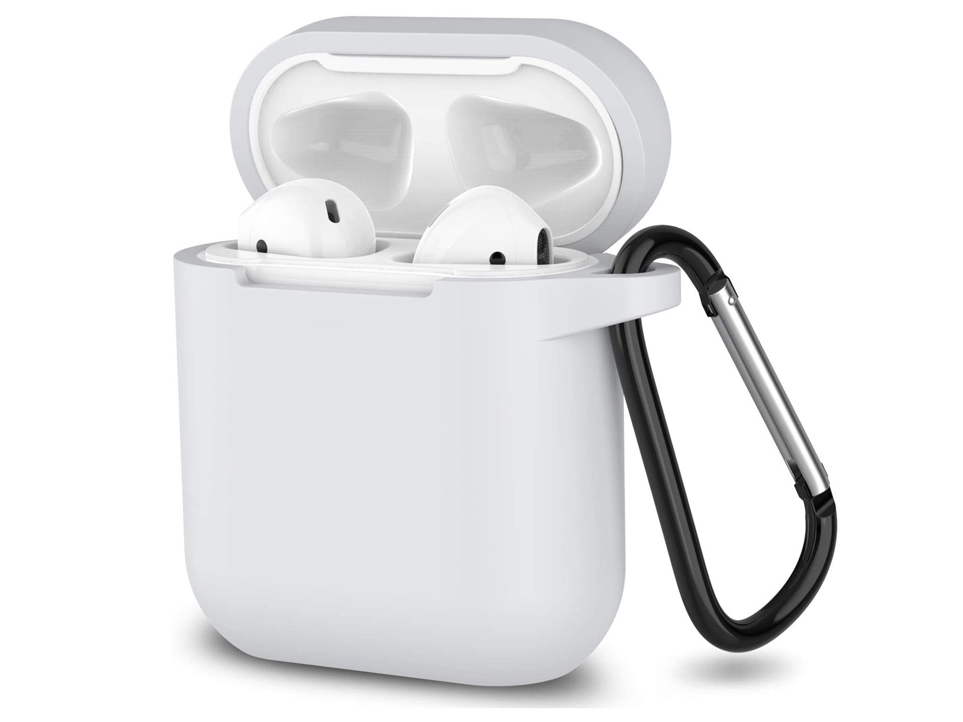 JVS Products Apple Airpods 1 en 2 ultra dunne siliconen cover - Wit