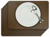 Cosy & Trendy Placemats Lederlook Lead Gray 43 x 30 cm – Set van 6