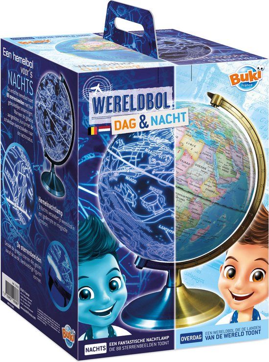Buki France Buki - Wereldbol dag en nacht - 21 cm