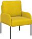 vidaXL Canapé avec coussin 55cm jaune contreplaqué