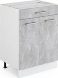 Vicco R-Line Meuble bas de cuisine – 60 cm avec tiroir, sans plan de travail Béton