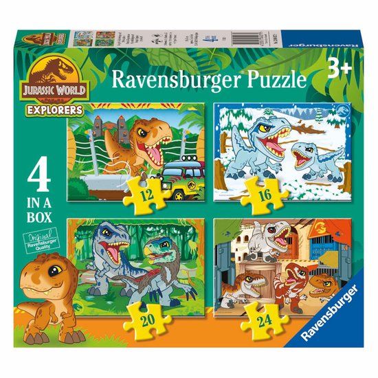Ravensburger Jurassic World Explorers Legpuzzel - 12, 16, 20, 24 stukjes
