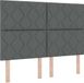 vidaXL Hoofdbord Stof Donkergrijs 144 cm