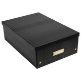 Exacompta 5x Opbergdoos in karton 33x50x16cm Neo Deco, vlak geleverd - Zwart