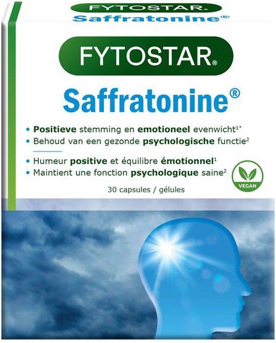 Fytostar Saffratonine - 30 Capsules - Supplement voor Stress en Negatieve Gevoelens