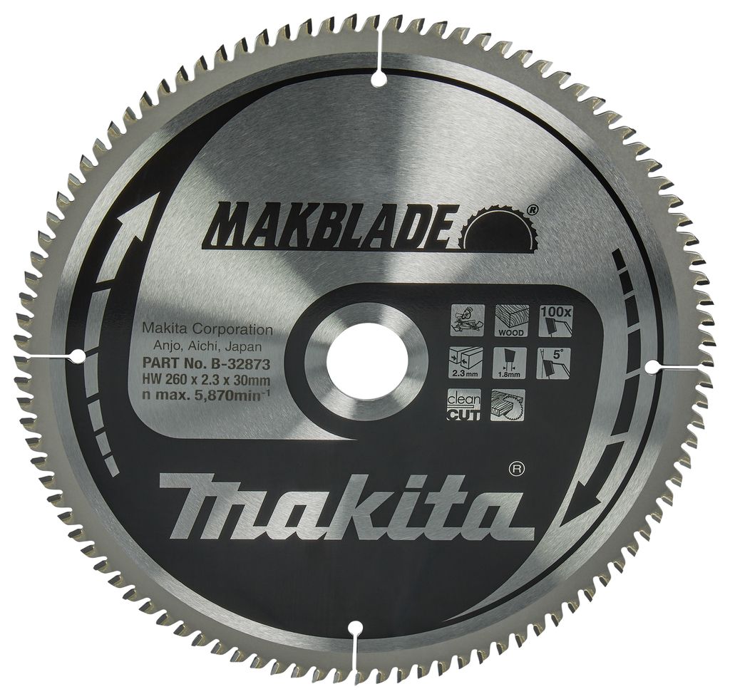 Makita Makblade Afkortzaagblad - 260x30x2,3 - 100T - Hout
