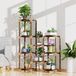 Merkloos / Sans marque K4- Potplantenstandaard voor binnen en buiten, plantenrek met meerdere verdiepingen, houten planten organizer, tentoonstellingsstandaard voor balkon, gazon, terras, woonkamer, kantoor