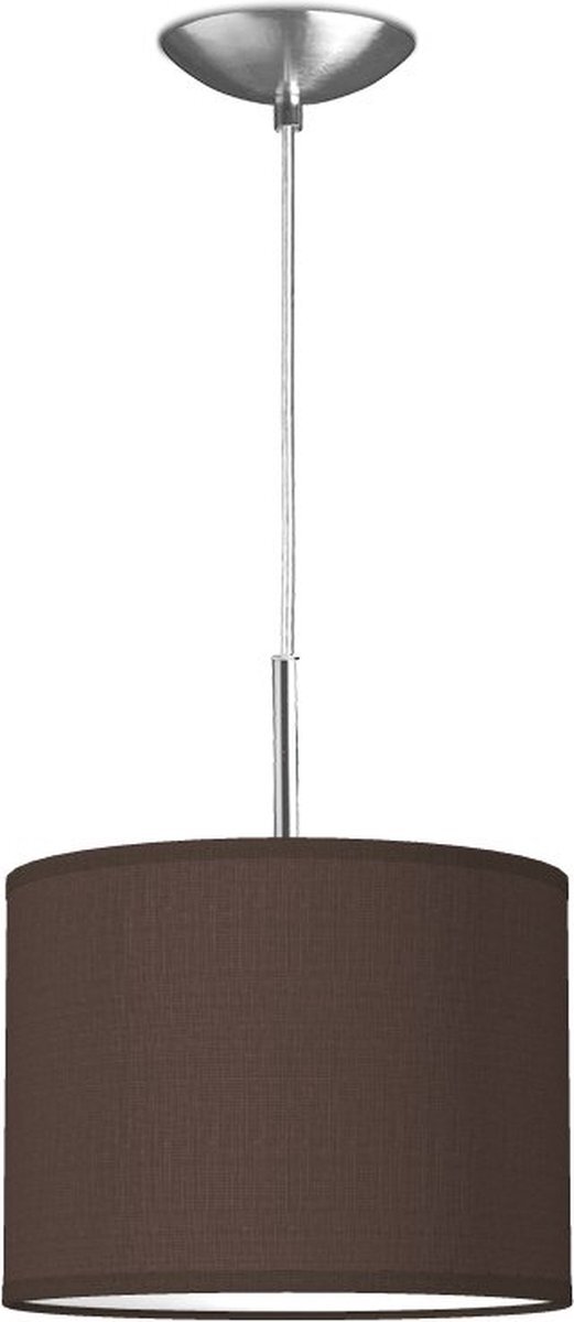 Home Sweet Home Hanglamp - - verlichtingspendel inclusief lampenkap - moderne pendellamp - 1 lichts - Ø 25 cm lengte 100cm - geschikt voor E27 LED lampe - bruin