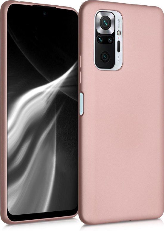 kwmobile telefoonhoesje geschikt voor Xiaomi Redmi Note 10 Pro - Hoesje voor smartphone - Back cover in metallic roségoud