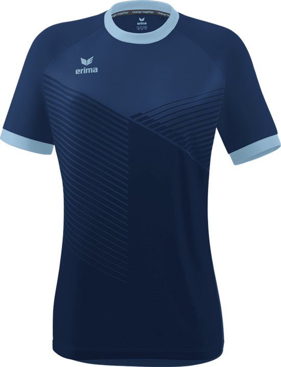 Erima Mantua Shirt Korte Mouw Dames - New Navy / Faded Denim - Maat 36