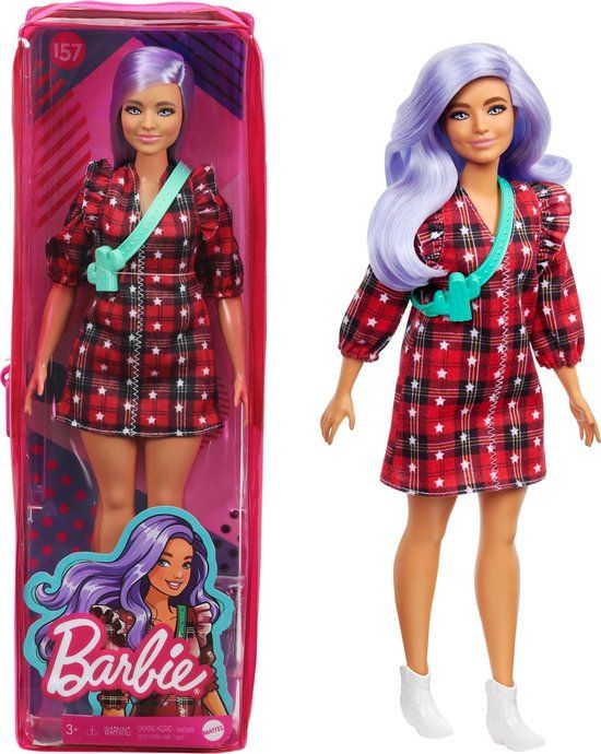 Barbie Fashionista Pop Plaid Jurkje - Modepop - 3+ jaar