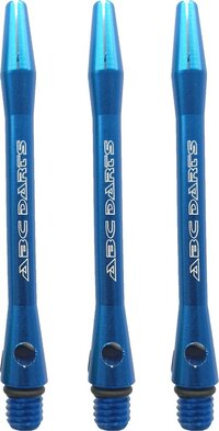ABC Darts Aluminium Dart Shafts - Blauw - Medium - 9 stuks