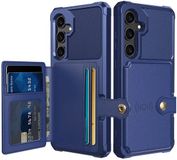 Selected by GSMpunt.nl Samsung Galaxy S25 Hoesje 3-in-1 Pasjes Portemonnee Back Cover Blauw
