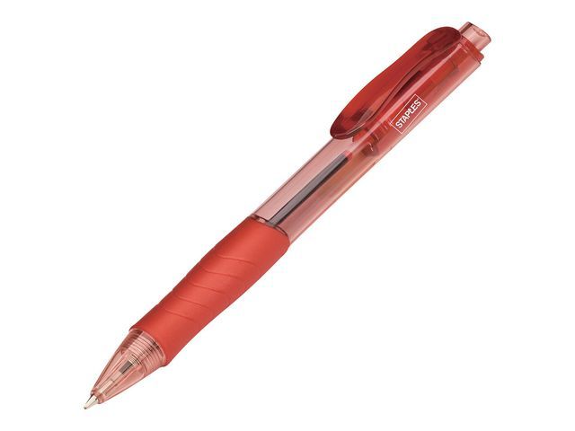 Staples Icebreaker Grip Balpen - Rood - Medium Punt - 1 mm