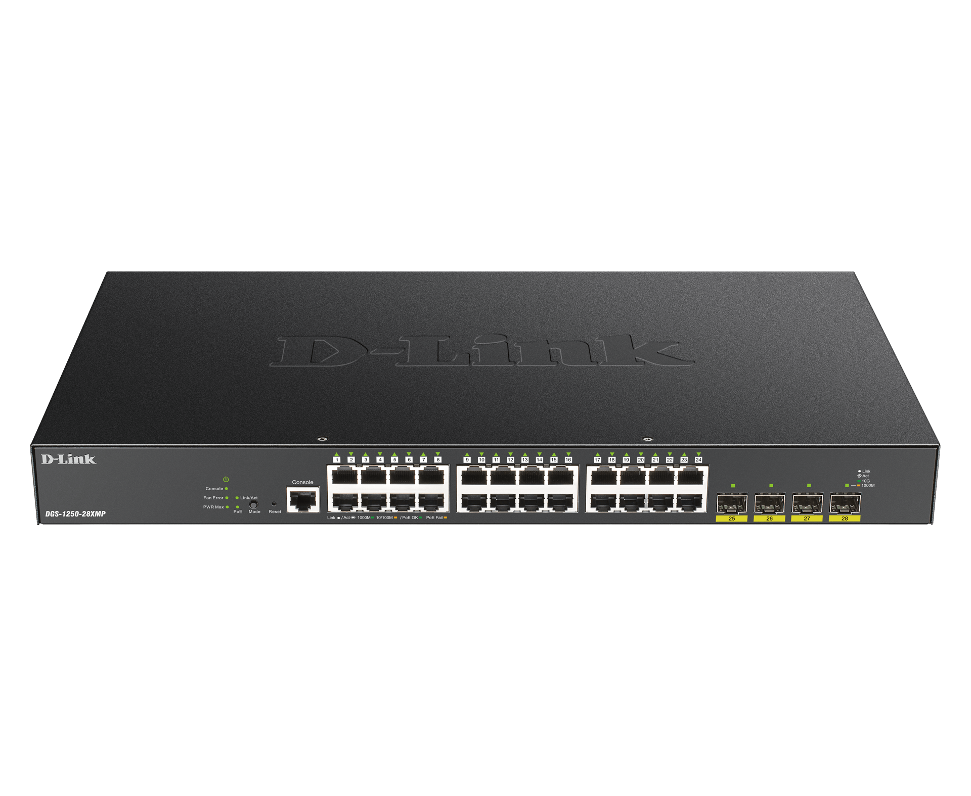 D-Link DGS-1250-28XMP - Netwerk Switch - Zwart