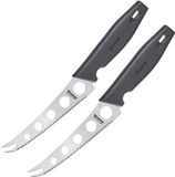 Westmark 2 professionele kaasmessen, lemmet: 13,5 cm, lengte: 25 cm, roestvrij staal/kunststof, Master Line, zwart/zilver, 135622E3