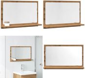 vidaXL Badkamerspiegelkast 60x11x37 cm bewerkt hout artisanaal eiken