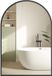 Songmics Wandspiegel - 91x61 cm - Gebogen - Zwart Aluminium Frame