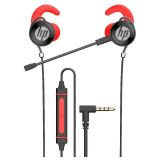 Hpa HP DHE-7004 oordopjes met microfoon zwart/rood