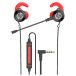 Hpa HP DHE-7004 oordopjes met microfoon zwart/rood