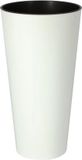 Prosperplast Bloempot Buiten Hoog Rond Tubus Slim Shine 20cm WIT