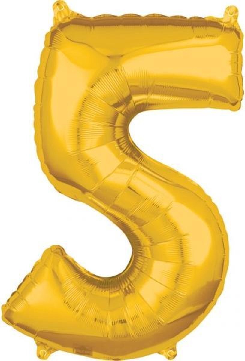 Amscan 26 Number 5 Gold 26 Inch Foil Balloon P31 packed 45 x 66cm