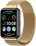 Strap-it Huawei Watch Fit 2 Milanese band - goud