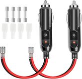 Young Connections Sigarettenaanstekerstekker met LED-verlichting - Pack van 2 - Auto/Vrachtwagen - 12v 24v - 10A/15A zekering
